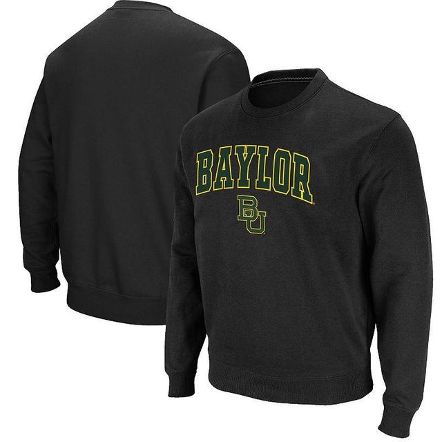 Mens Colosseum Black Baylor Bears Arch & Logo Pullover Sweatshirt Product Image