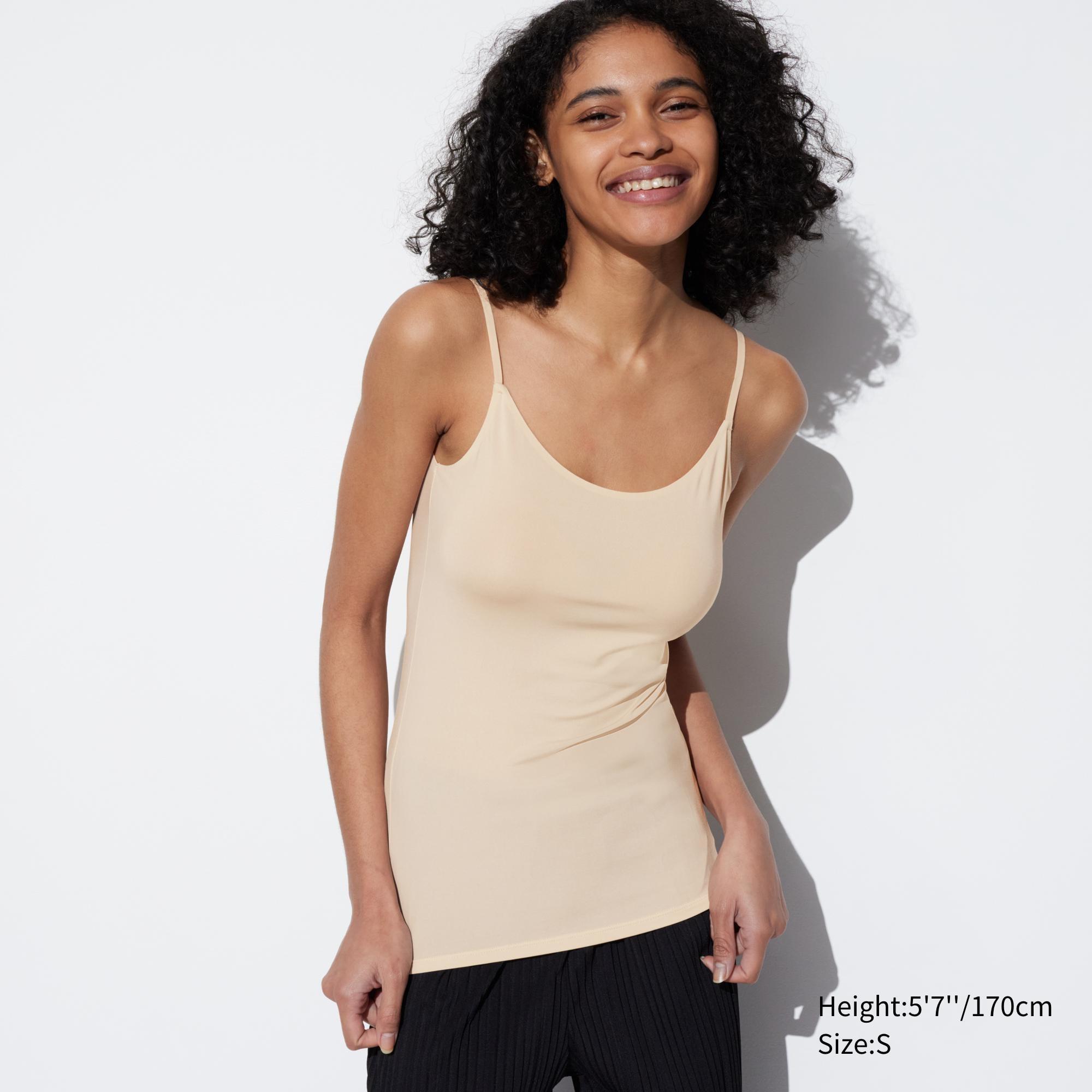 Womens Airism Camisole with Moisture-Wicking Beige Large UNIQLO US Product Image