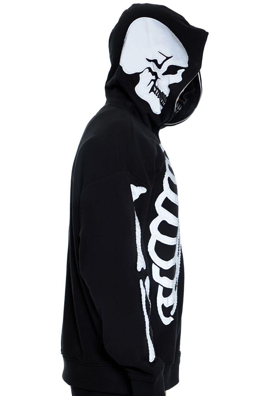 Reflective Skeleton Zip-Up Hoodie | Forever 21 Product Image