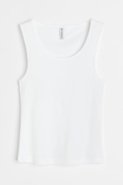 Ribbed Cotton Tank Top Product Image