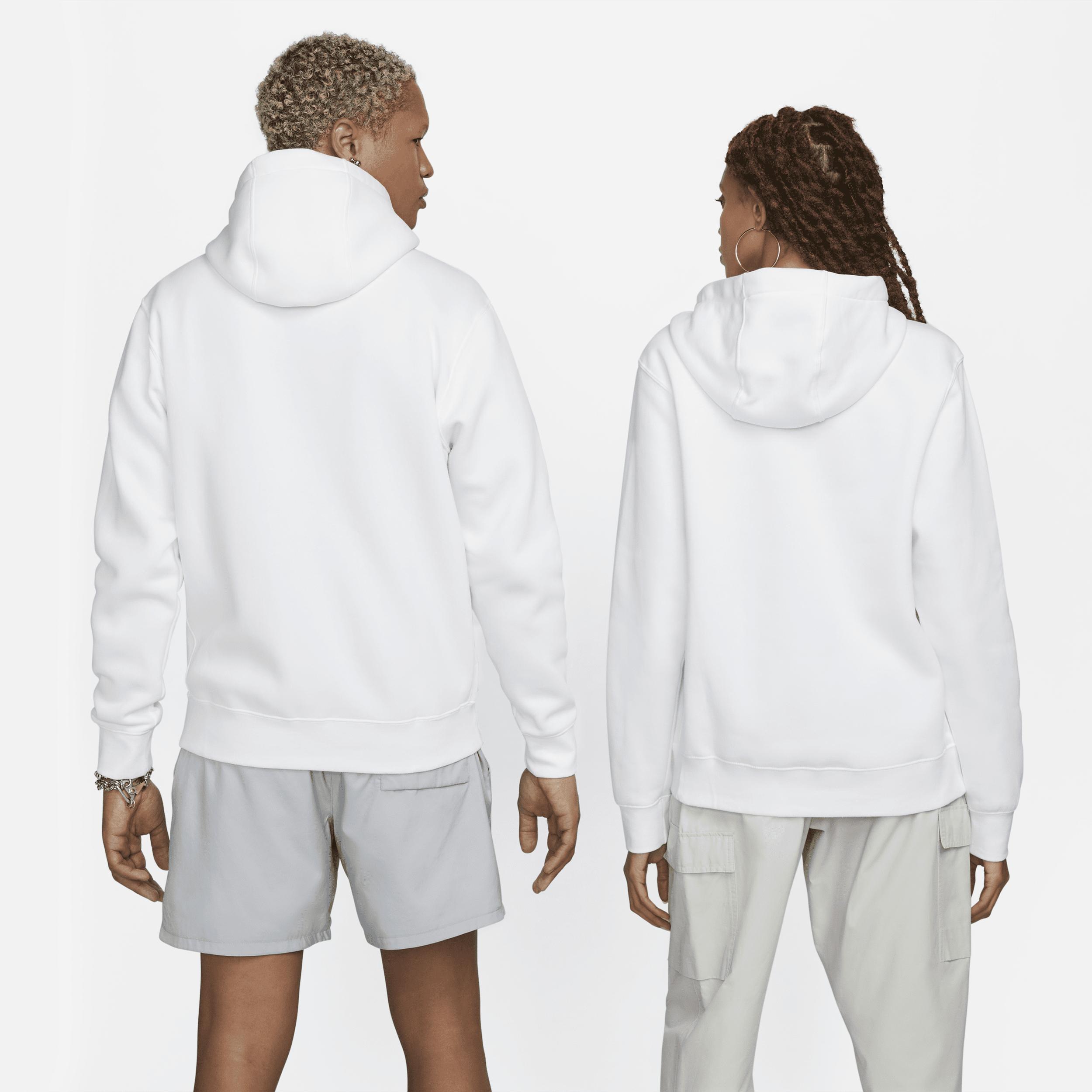 Nike Mens Nike Club Full-Zip Hoodie - Mens White/Dark Grey Heather Product Image