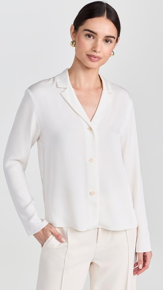 Theory Lapel Collar Blouse | Shopbop Product Image