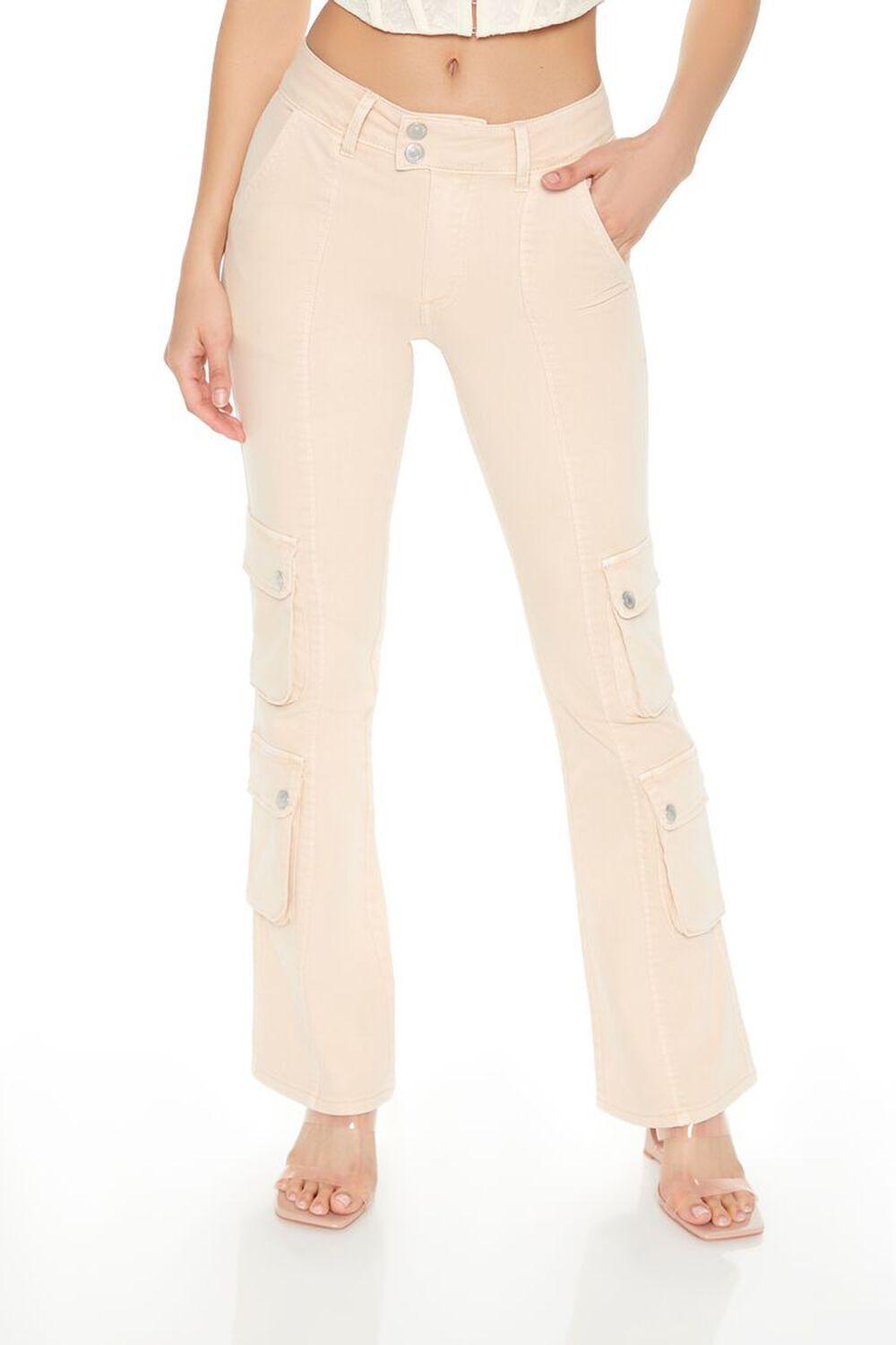 Bratz x F21 Twill Flare Cargo Pants | Forever 21 Product Image