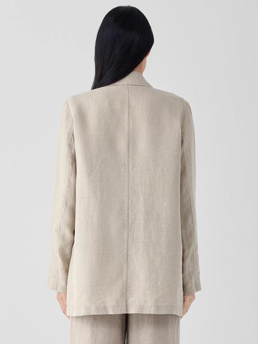 Organic Linen Long Blazer Product Image