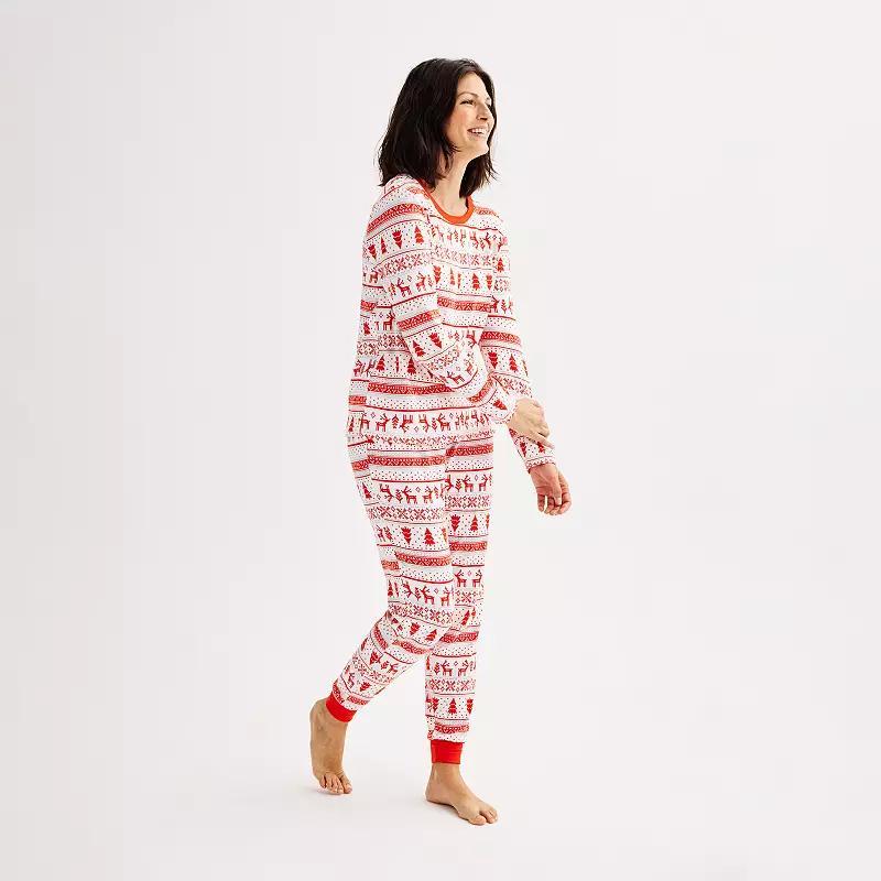 Womens Jammies For Your Families Pajama Top & Jogger Pajama Bottoms Set Product Image