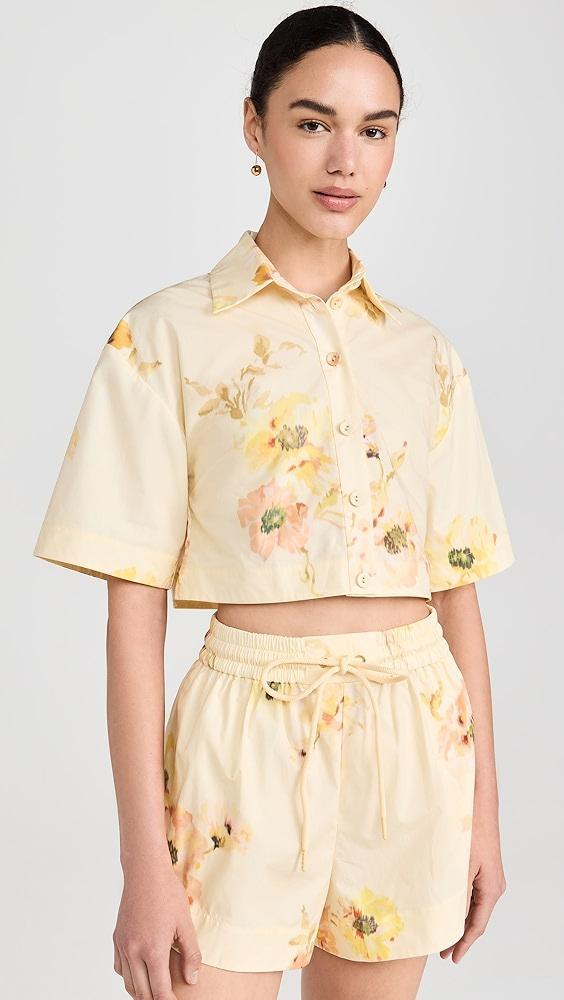 Zimmermann Lightburst Relaxed Crop Shirt | Shopbop Product Image