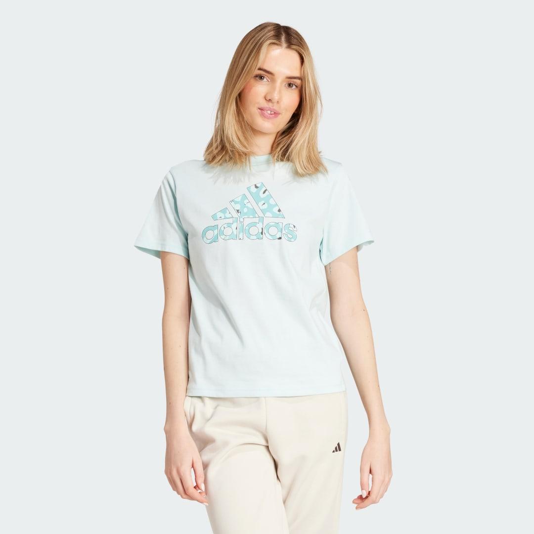 adidas Animal Graphic Tee White L Womens Product Image