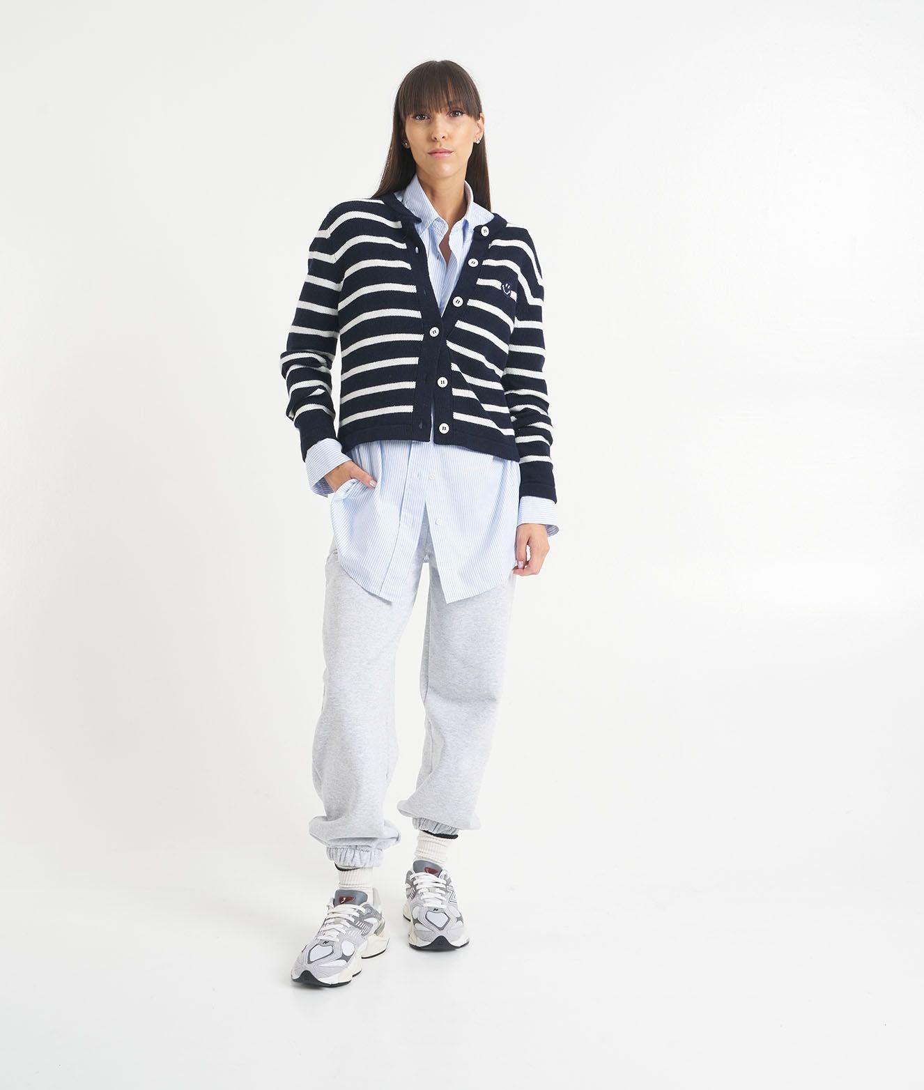 Knit cardigan with stripes Product Image