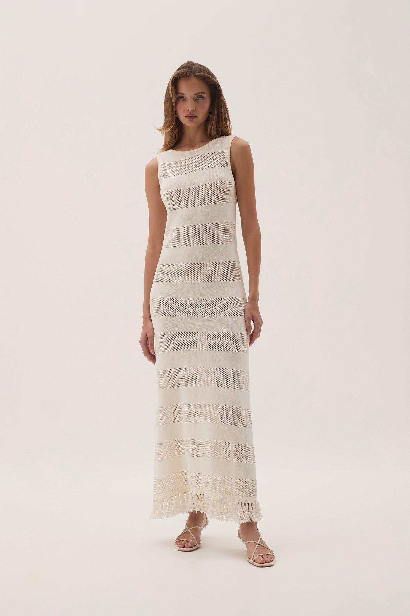 Bather Open Knit Midi Dress Product Image