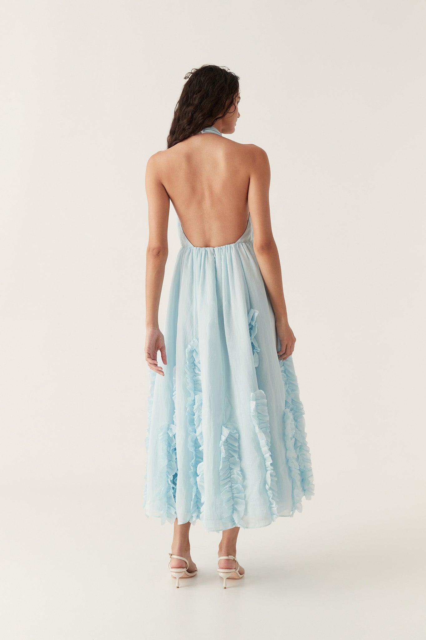 Hilma Frill Maxi Halter Dress Product Image