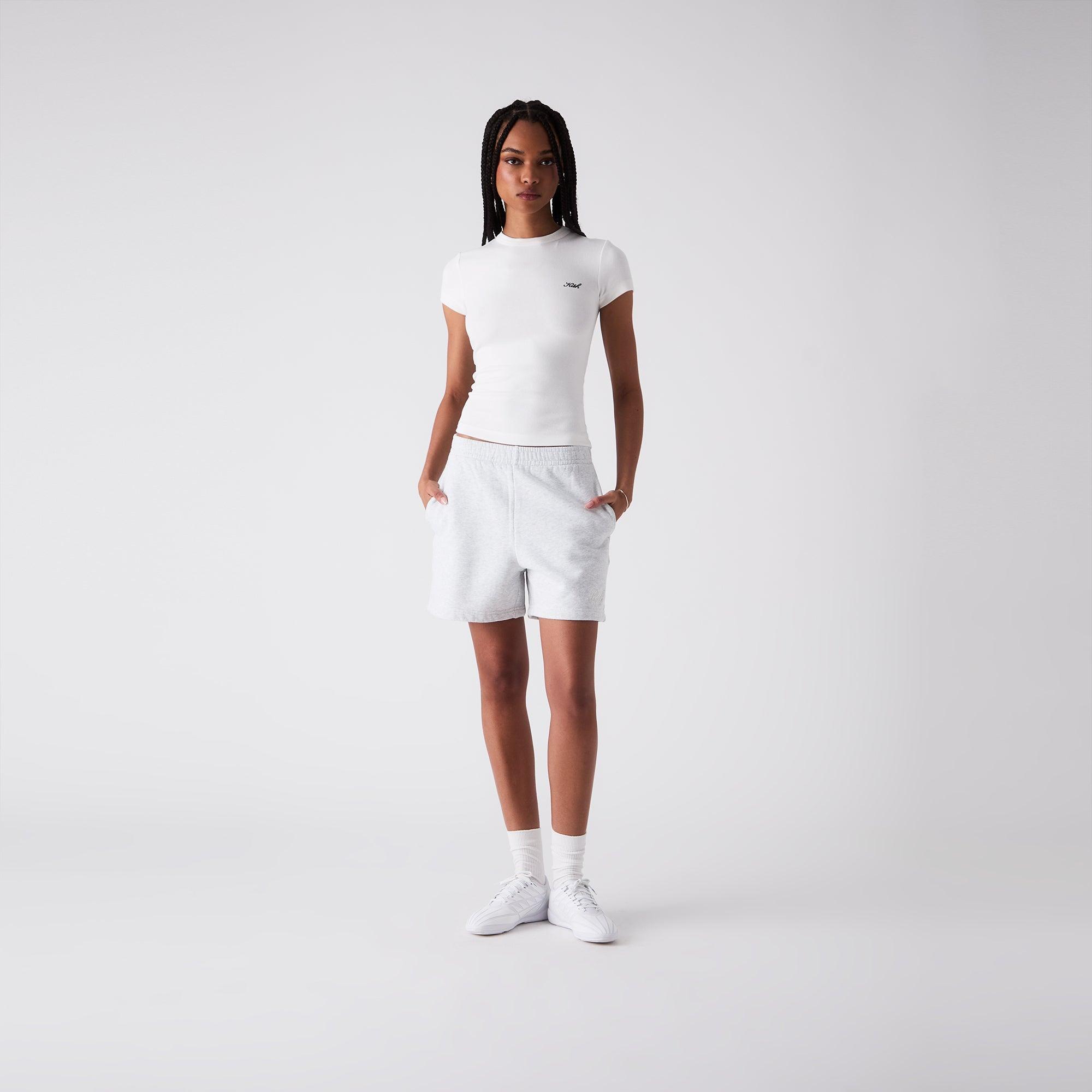 Kith Women Rayne II Sweatshorts - Light Heather Grey Female Product Image