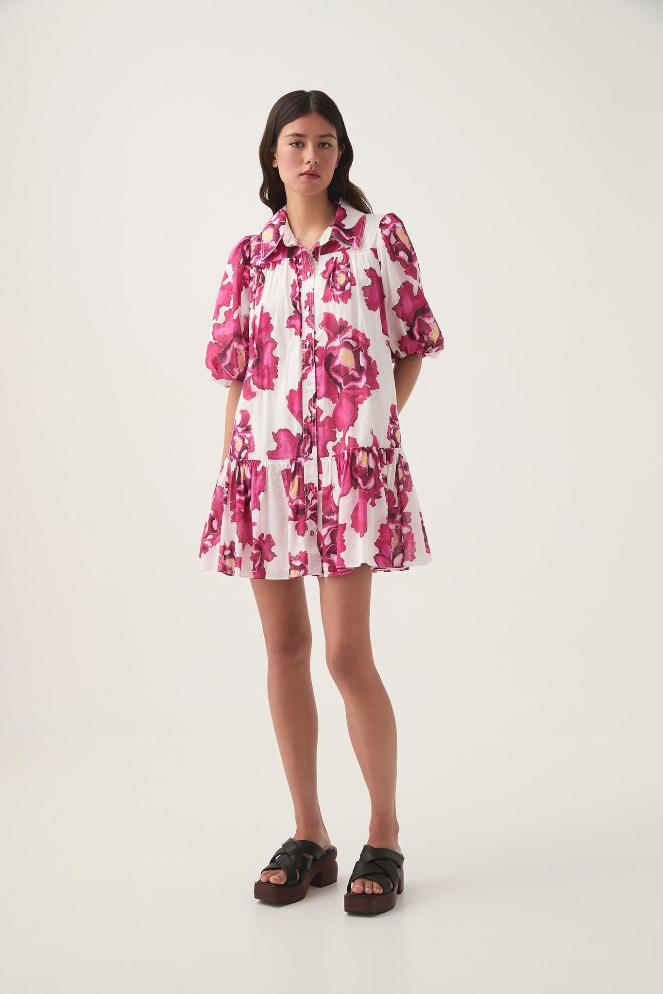 Eliza Smock Mini Dress Product Image