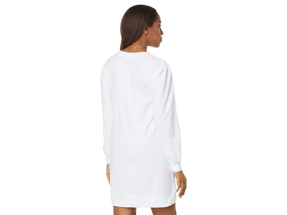 Mod-o-doc Lightweight French Terry Puff Sleeve Sweatshirt Dress Women's Clothing Product Image