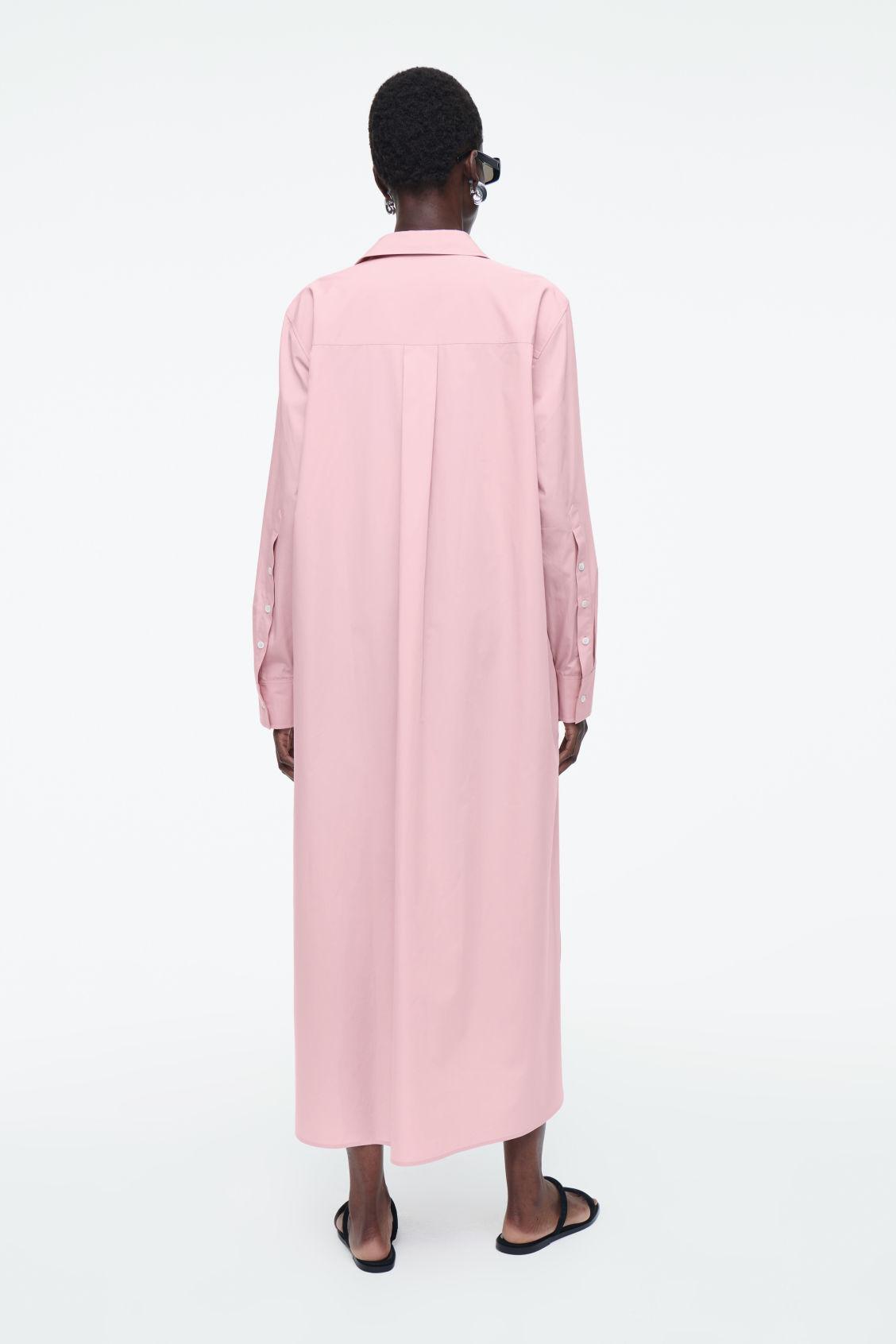 COLLARED MIDI SHIRT DRESS Product Image