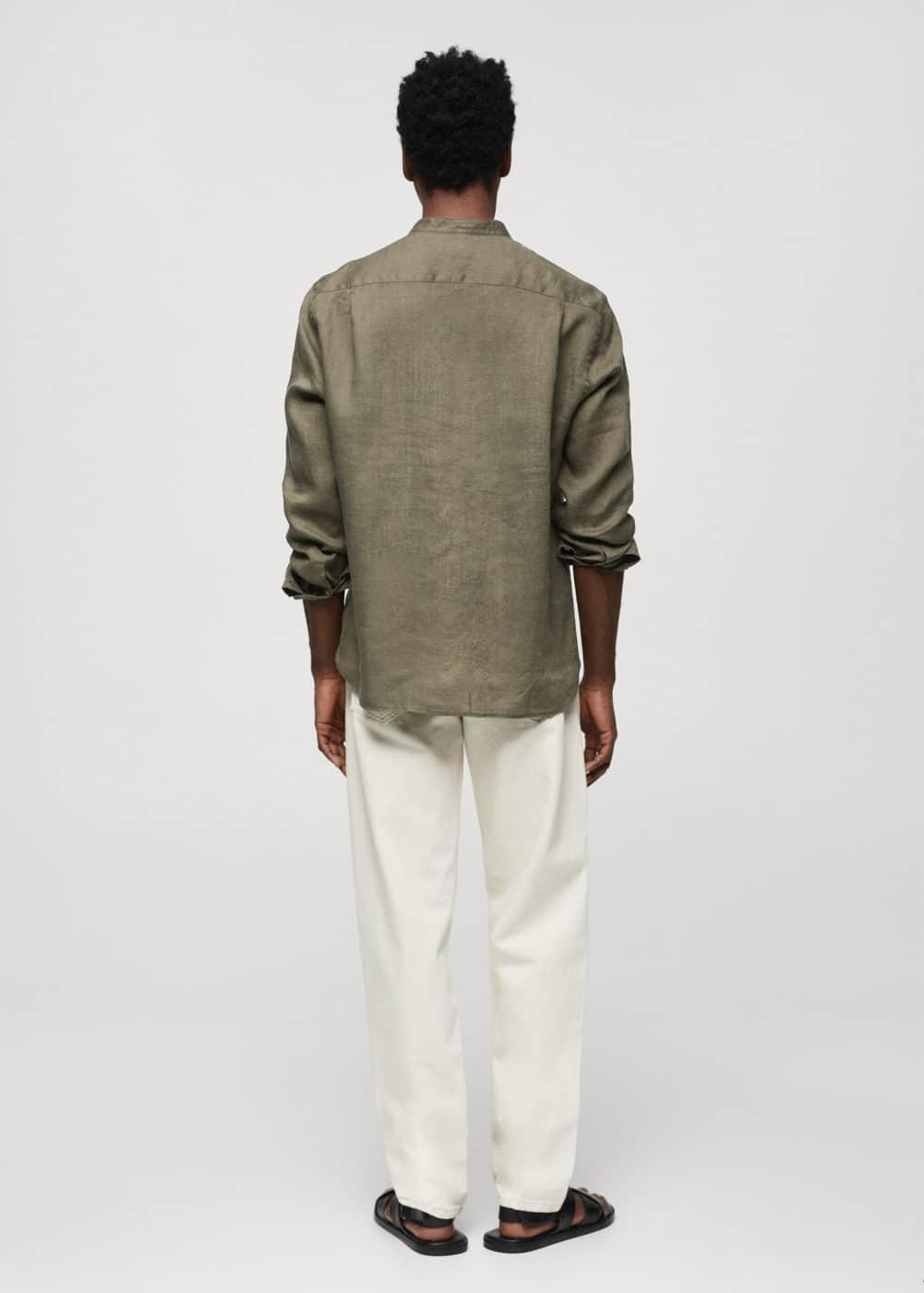 MANGO MAN - 100% linen regular-fit pants khakiMen Product Image