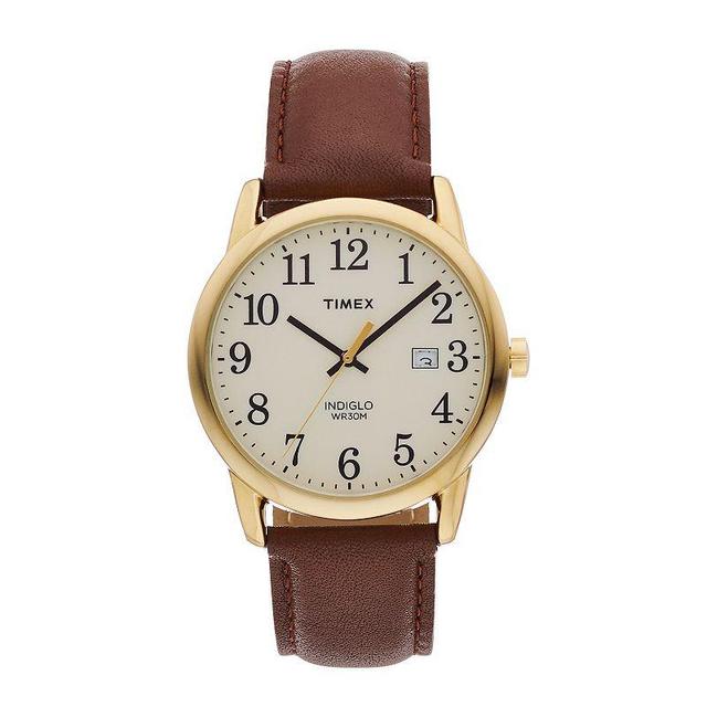 Timex Mens Easy Reader Leather Watch - TW2P75800JT Brown Product Image