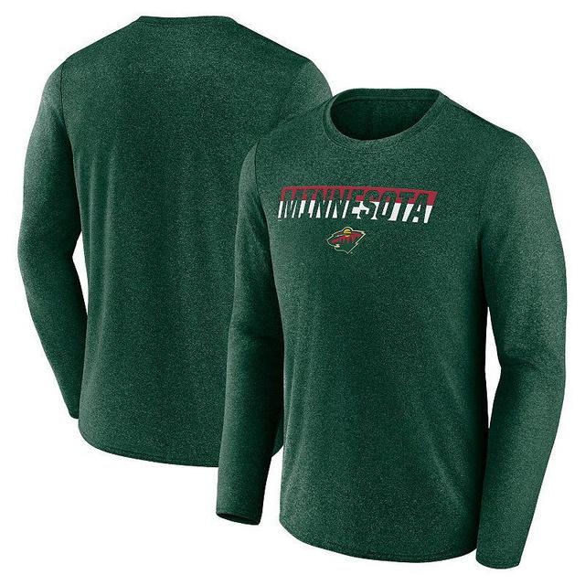 Mens Fanatics Heather Minnesota Wild Transition Long Sleeve T-Shirt Product Image