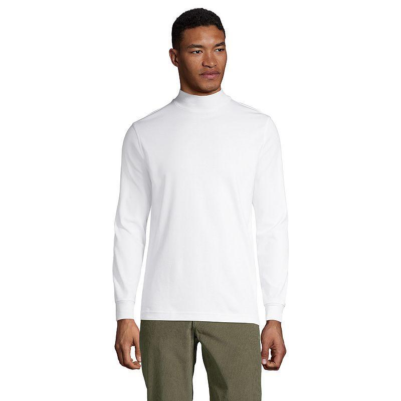 Big & Tall Lands End Super Soft Supima Mock Turtleneck, Mens Product Image