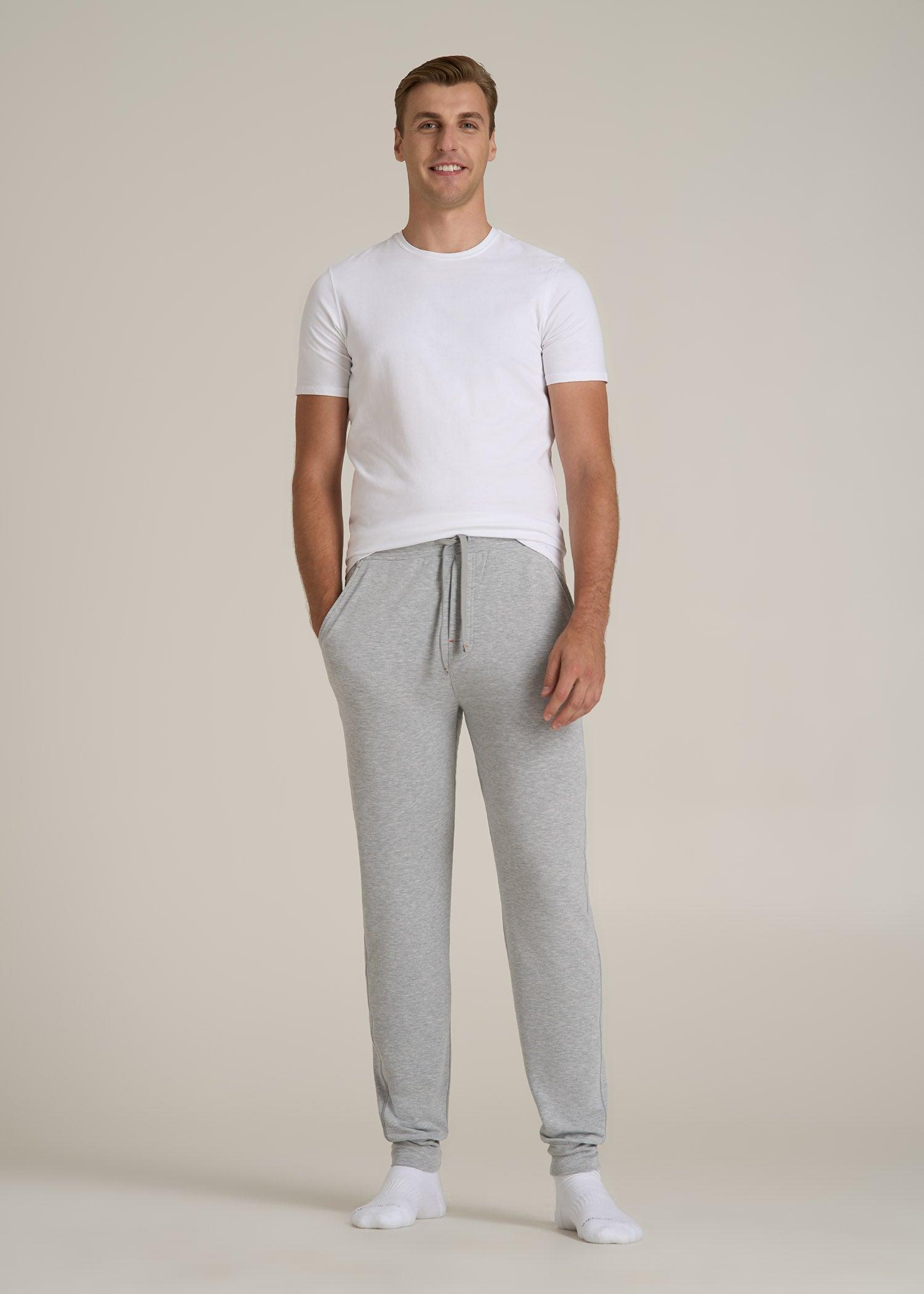 Sleep Joggers for Tall Men in Grey Mix Male Product Image