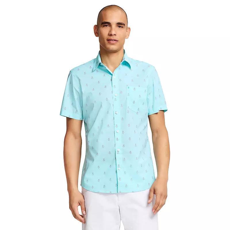 Mens IZOD Classic Breeze Printed Short Sleeve Button-Down Shirt Product Image