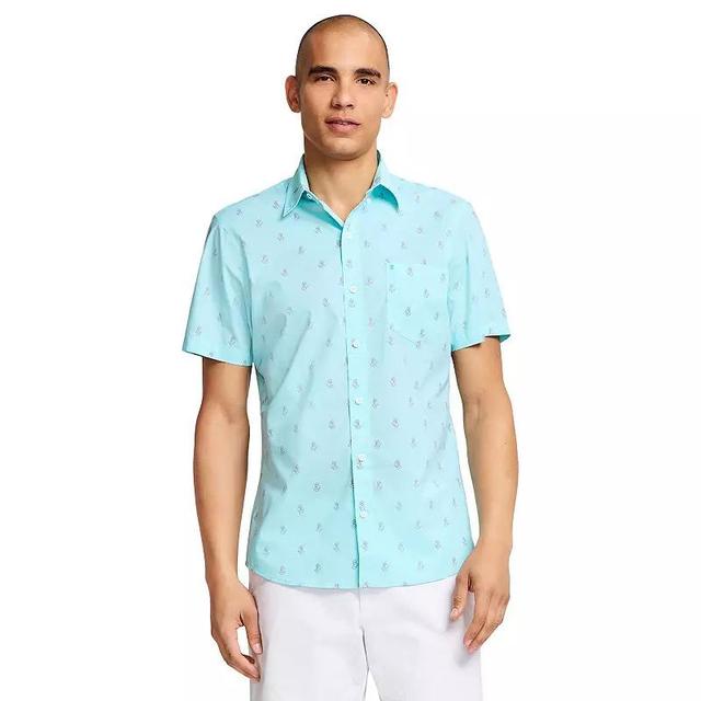 Mens IZOD Classic Breeze Printed Short Sleeve Button-Down Shirt Product Image