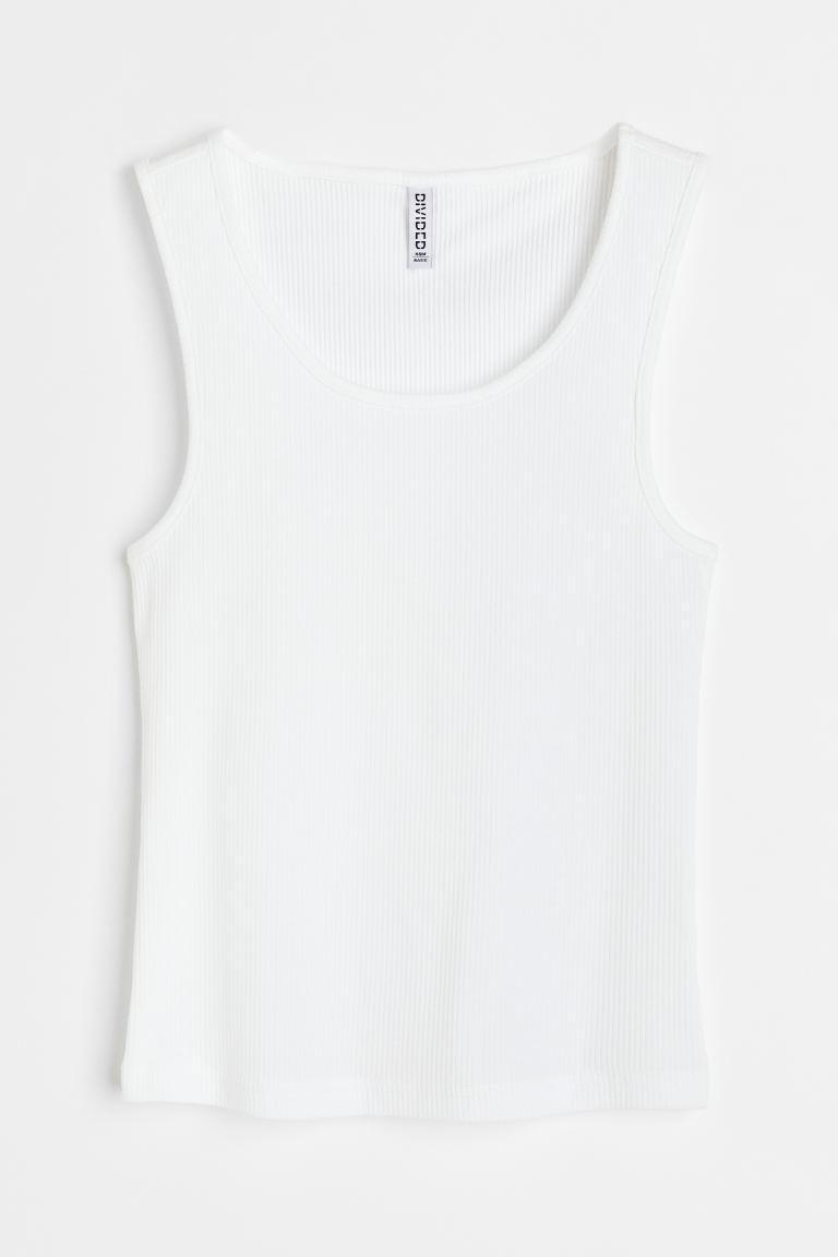 Ribbed Cotton Tank Top Product Image