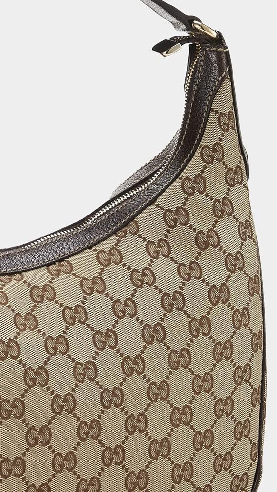 What Goes Around Comes Around Gucci Brown Canvas Charmy Hobo Bag | Shopbop Product Image