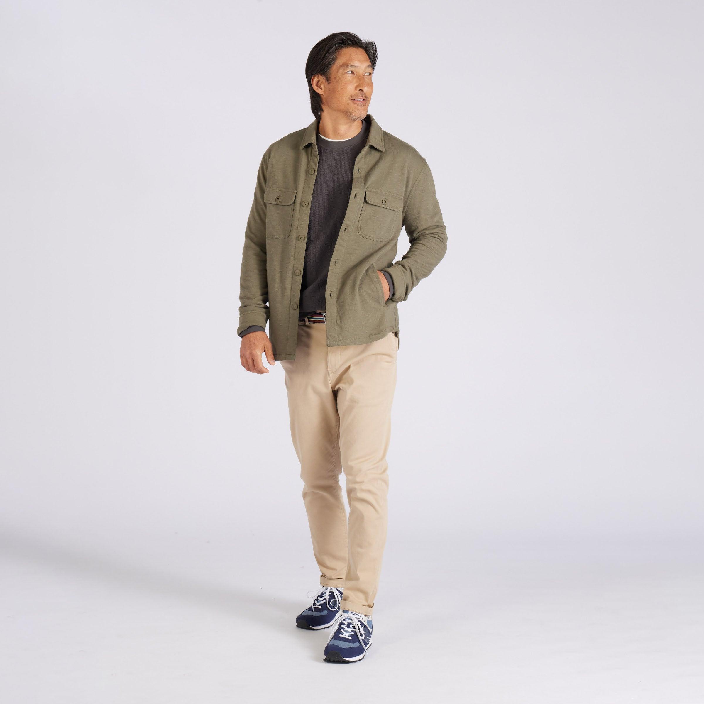 Hogan Knit Loopback Shirt Jacket - Olive Product Image