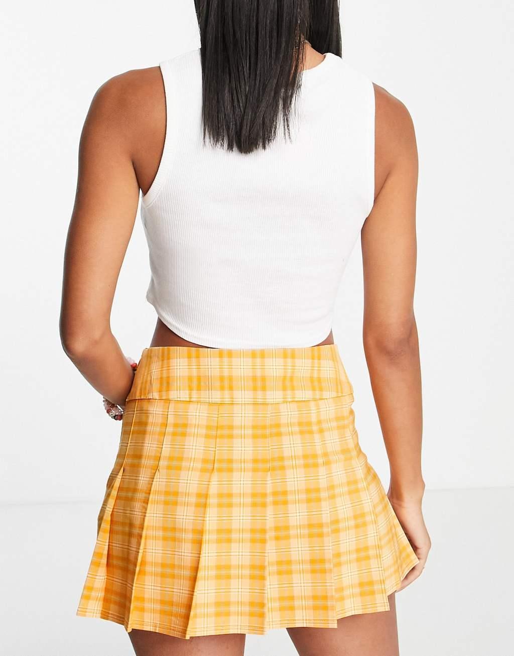 COLLUSION mini skirt in check - part of a set Product Image