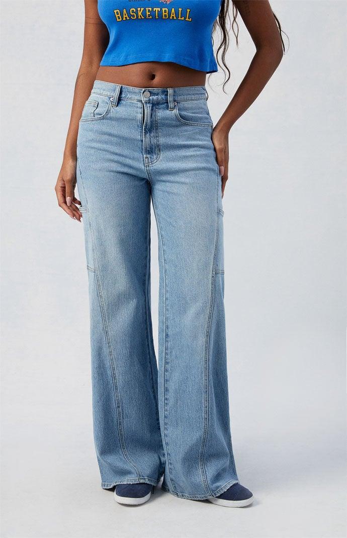 Women's Eco Stretch Paneled Wide Leg Jeans - product image