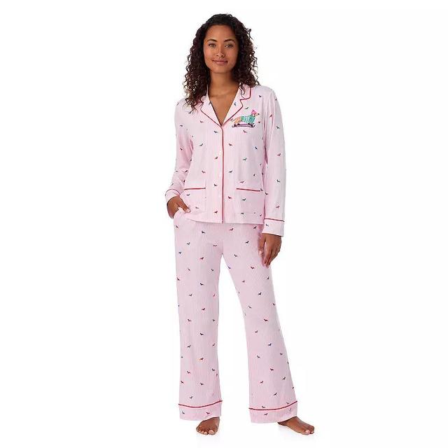 Womens Beauty Sleep Social 2-pc. Cozy Jersey Pajama Top & Pajama Bottom Set Product Image