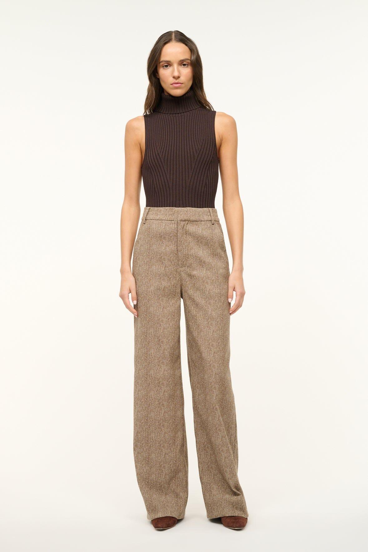 PRINCE HERRINGBONE PANT | MOCHA Product Image