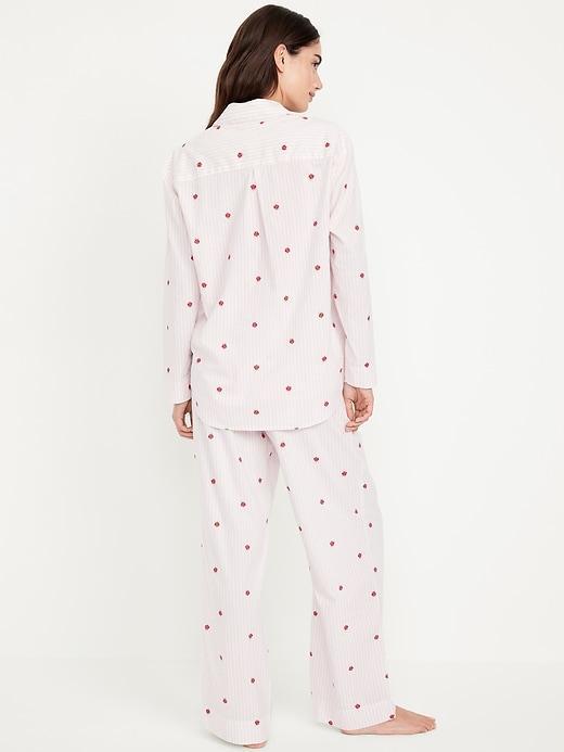 Poplin Pajama Pant Set Product Image