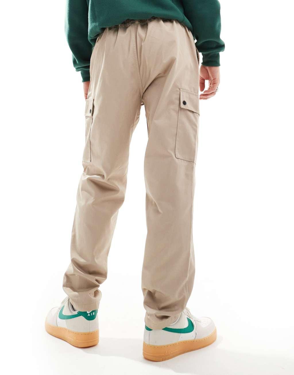 Jack & Jones bill wide fit cargo pants in beige Product Image