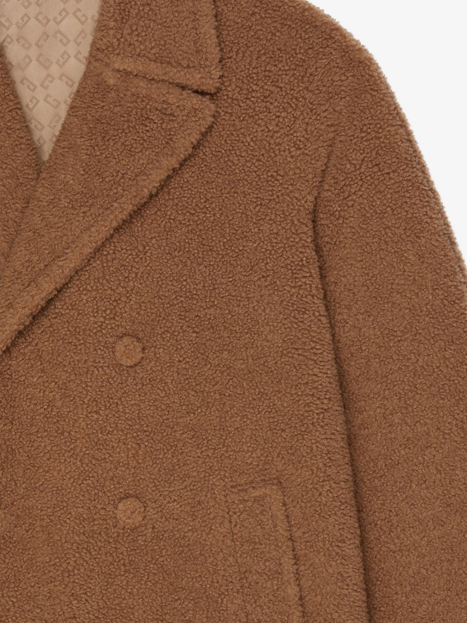 Teddy coat in camel hair and silk Product Image