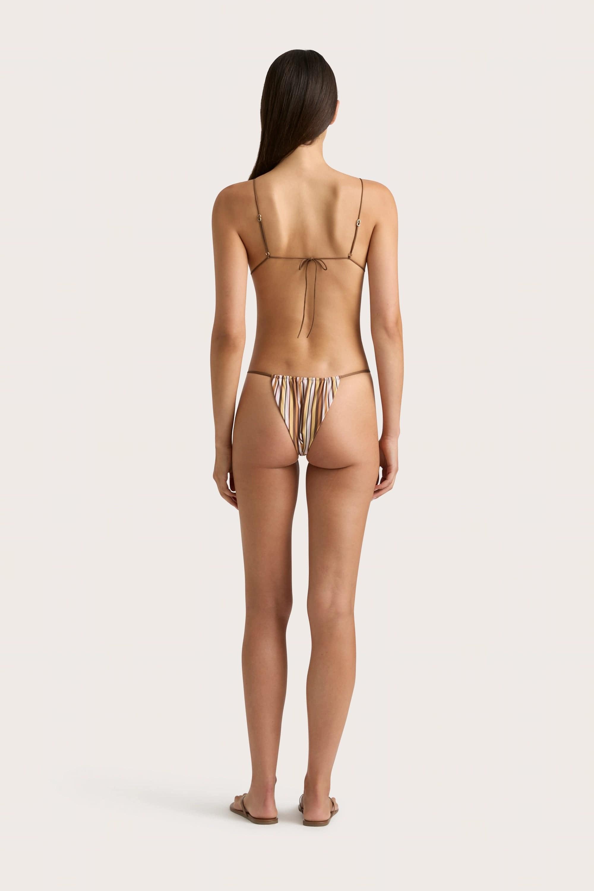 Elea Bikini Bottom Terracotta Stripe - Final Sale Product Image