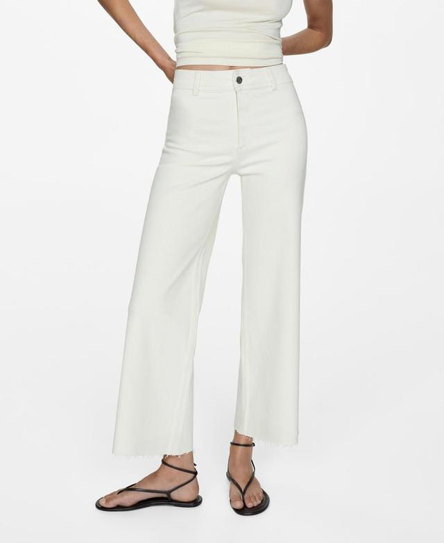 Mango Womens Catherin Culotte High Rise Jeans Product Image