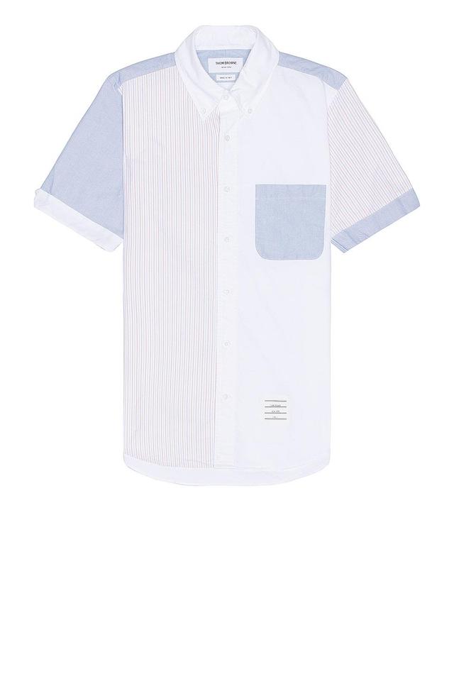 Thom Browne Straight Fit Short Sleeve Shirt White. (also in ). Product Image