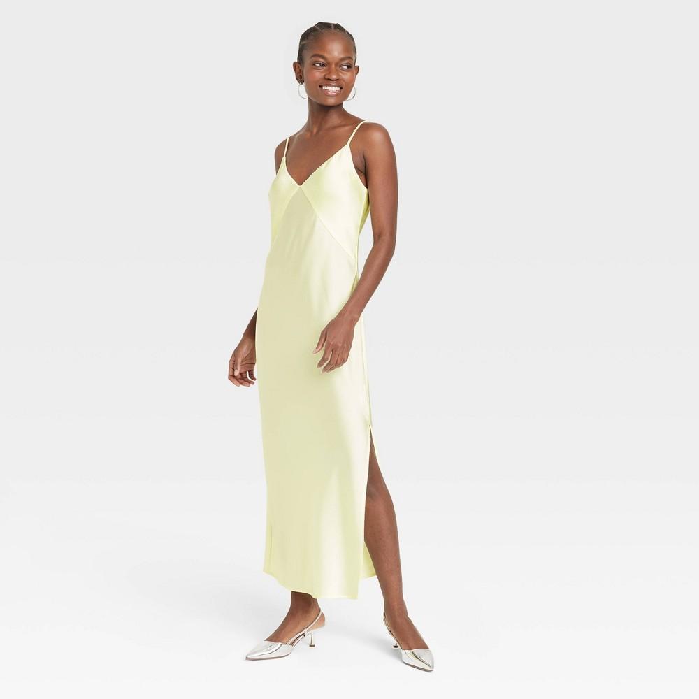 Womens Midi Slip Dress - A New Day Yellow XL Product Image