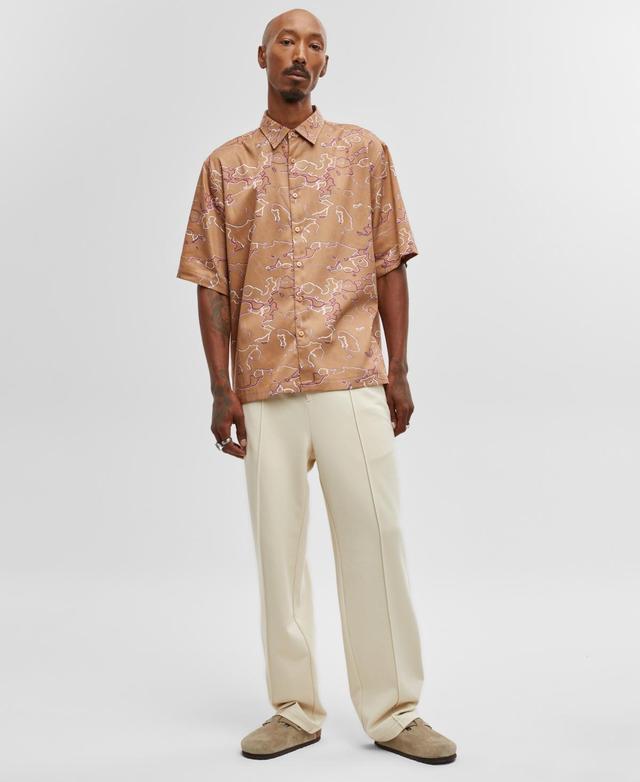 Mode of One Mens Relaxed-Fit Printed Button-Down Shirt, Created for Macys Product Image