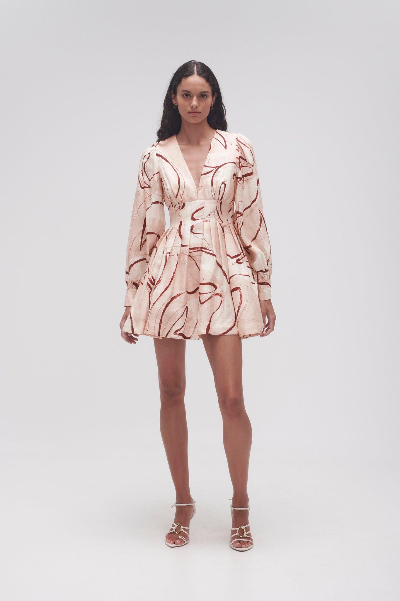 Amelia Plunge Mini Dress Product Image