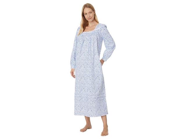 Eileen West Cotton Flannel Long Sleeve Ballet Gown Scroll) Women's Pajama Product Image