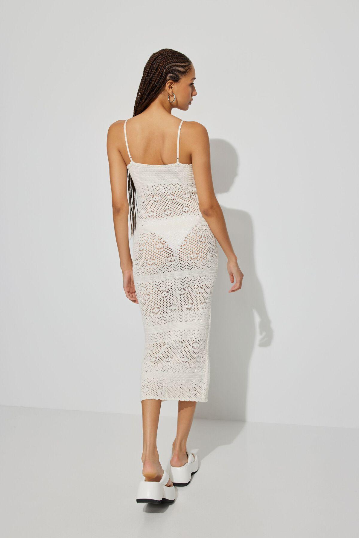 Crochet Scallop Edge Maxi Dress Product Image