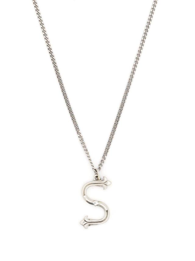 Alphabet Pendant Necklace In Silver Product Image