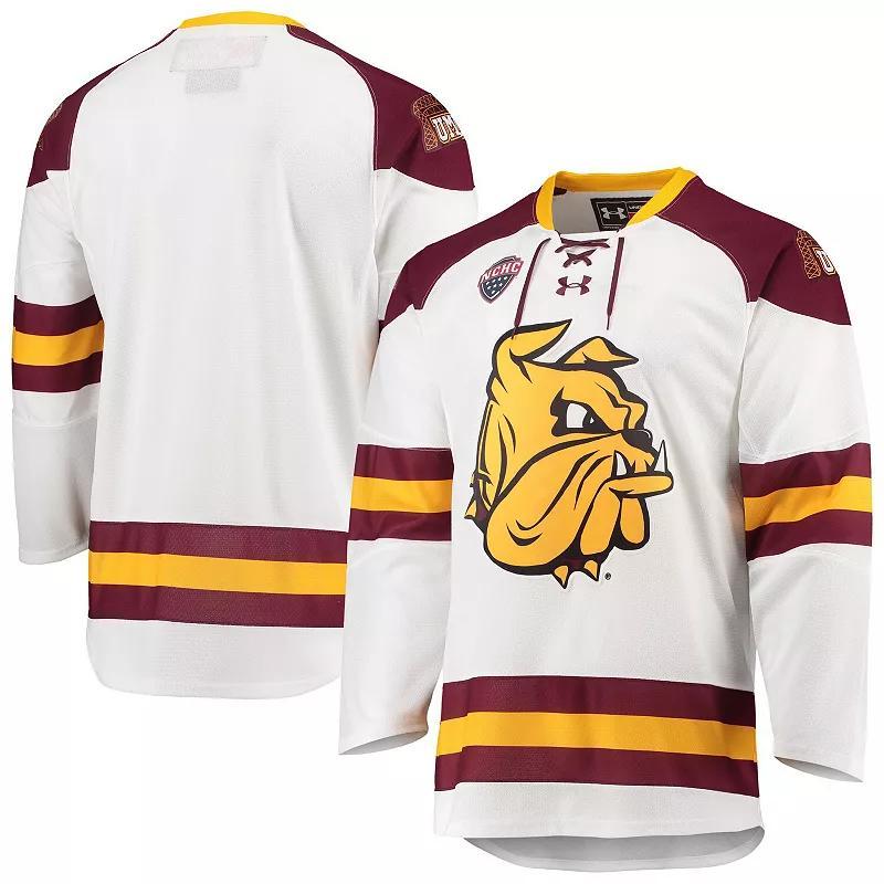 Mens Under Armour White Minnesota Duluth Bulldogs Replica Hockey Jersey Product Image