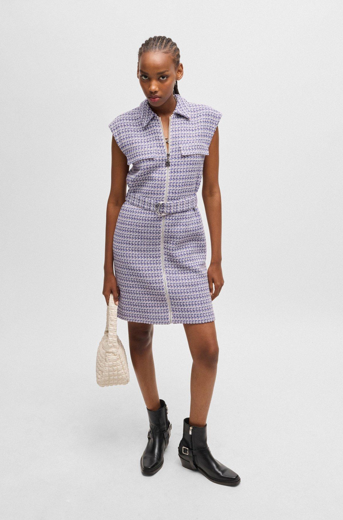 Bouclé dress with zip front product image