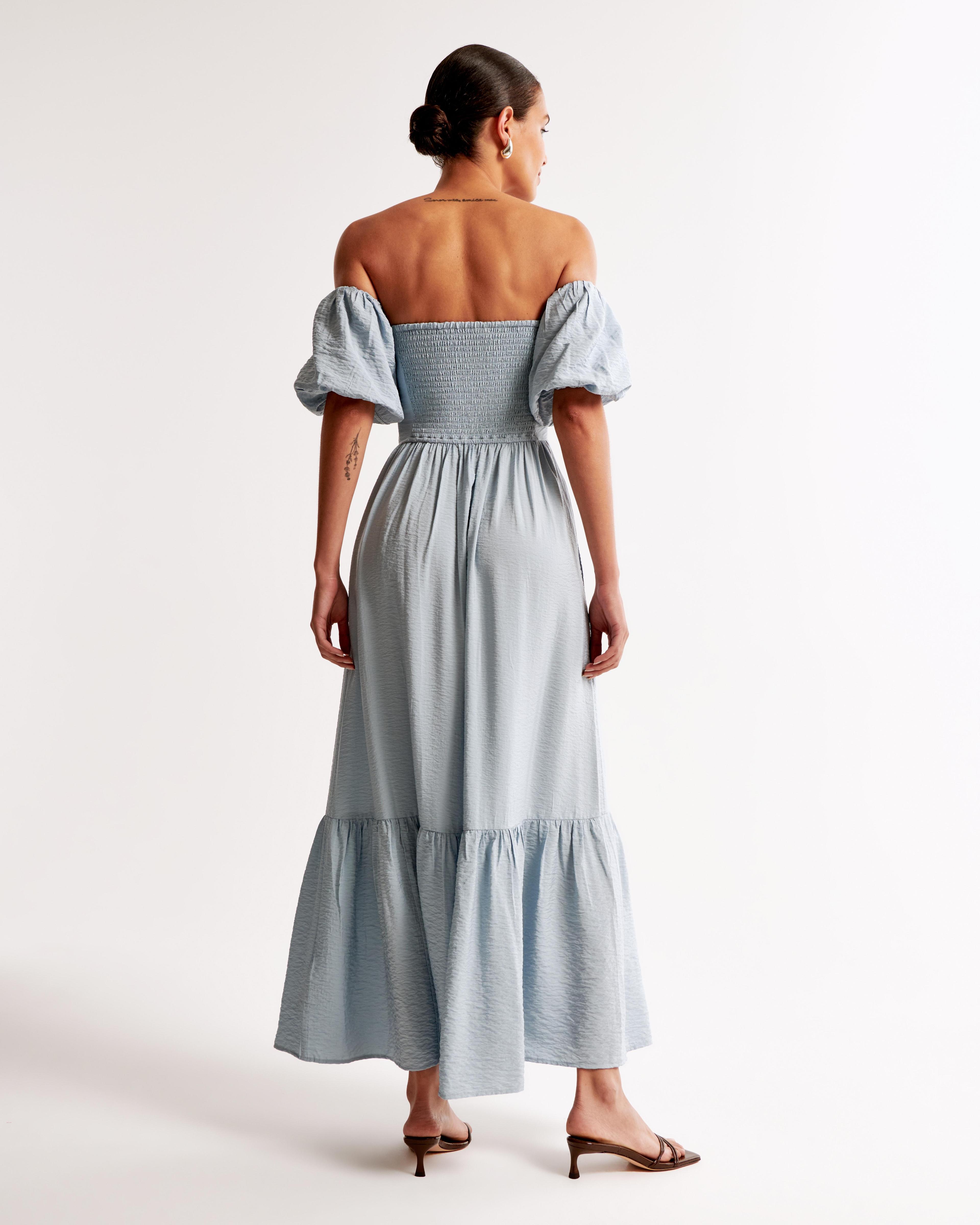 The A&F Emerson Off-The-Shoulder Maxi Dress Product Image