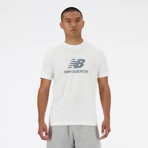 New Balance Mens New Balance Sport Essentials Logo T-Shirt - Mens White/Black Product Image