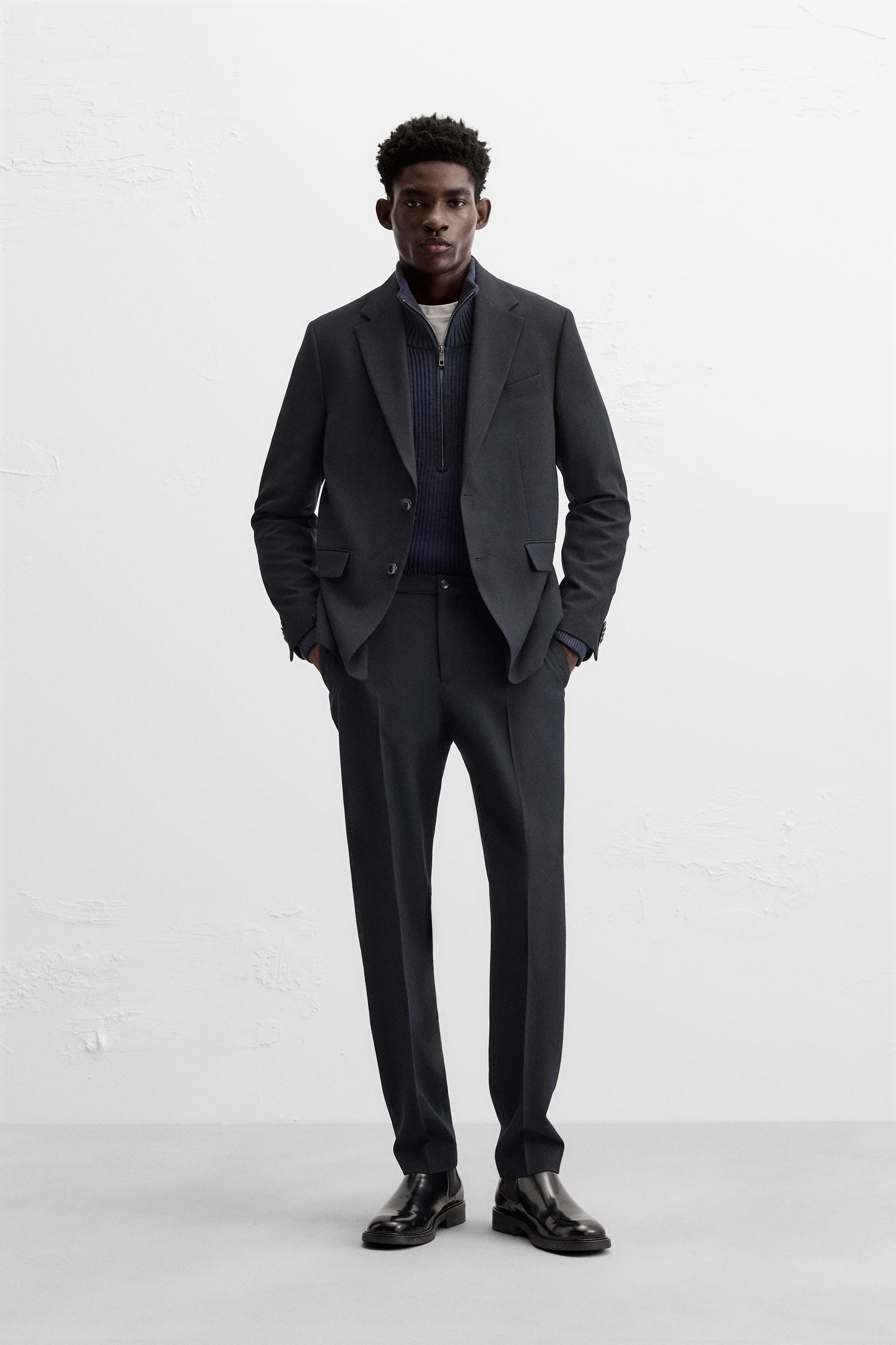 WOOL BLEND SUIT PANTS Product Image