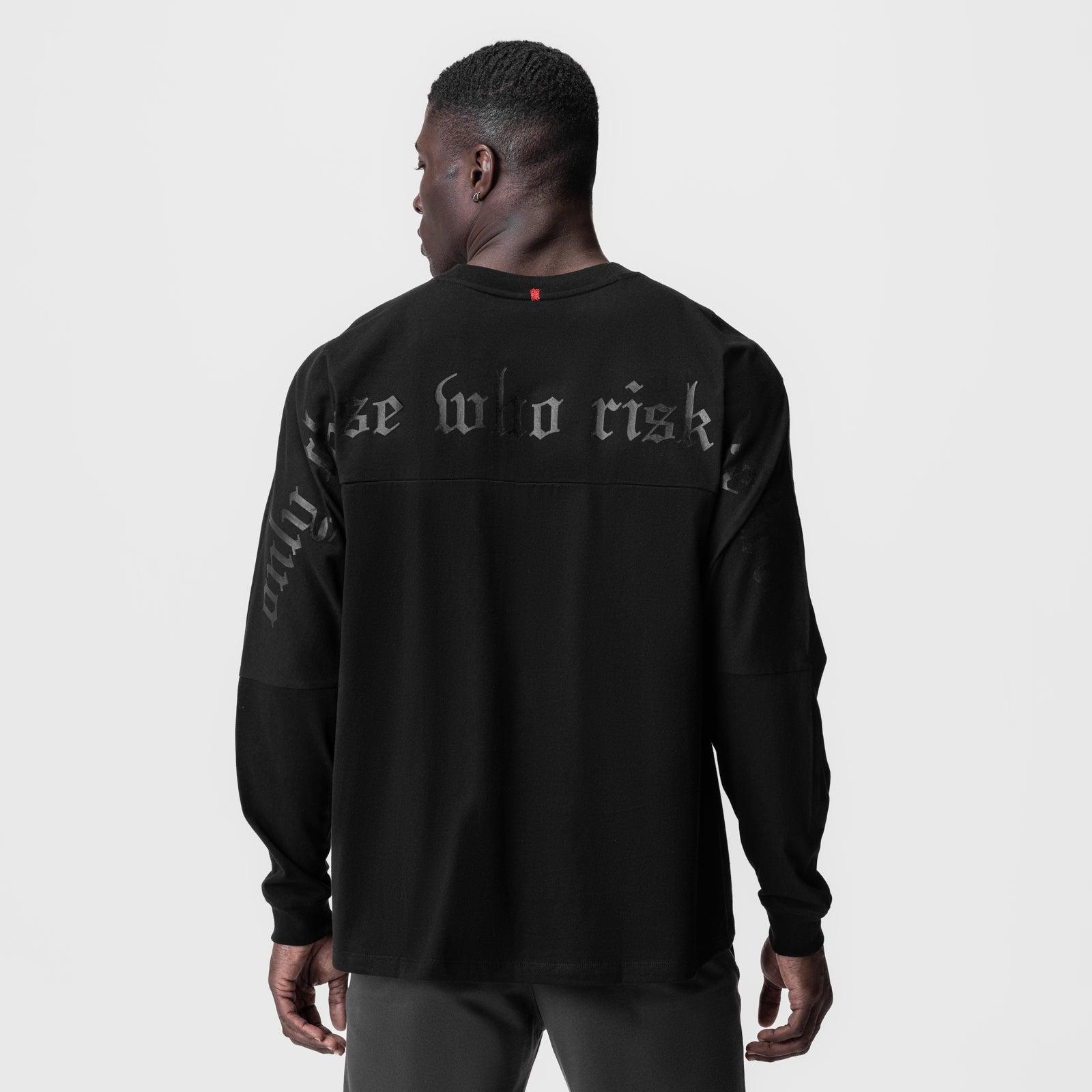 0851. Tech Essential™ Relaxed Long Sleeve  -  Black/Black "OTWR" Product Image